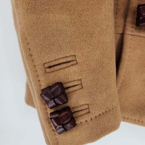 Dsquared2 Tan Double-Breasted Wool Pea Coat Made in Italy Size 46 (US 10) - Picture 5 of 8